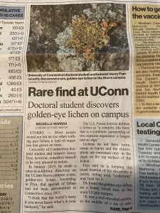Front page article in the Chronicle